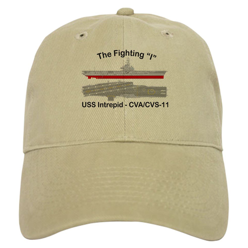 CafePress USS Intrepid CVA 11 CVS 11 Cap Unique Adjustable Baseball Hat Khaki