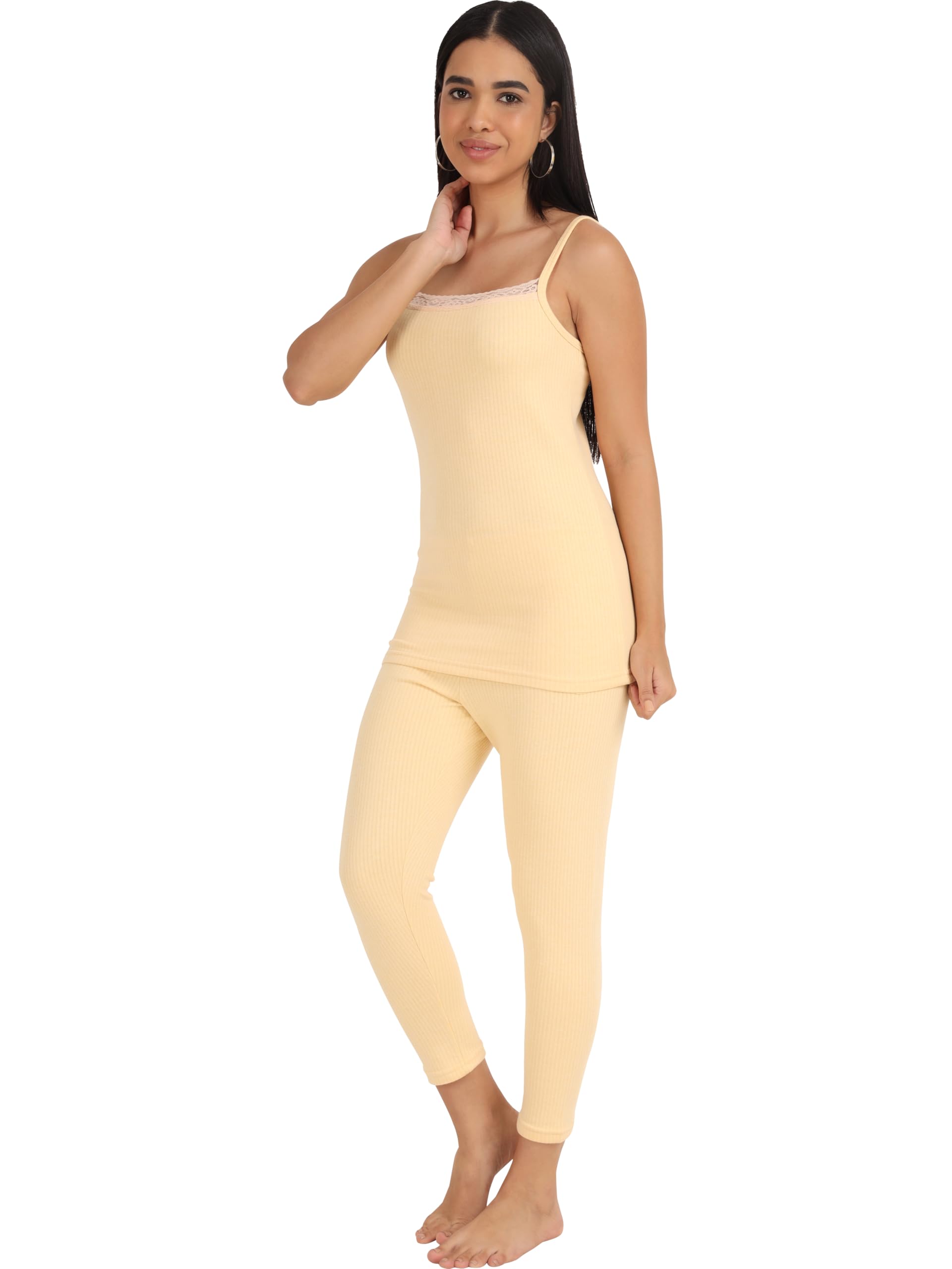 Selfcare Women's Thermal Top and Pyjama Set (Pack of 1 Set)(SW0297-M_Skin_Medium) 2