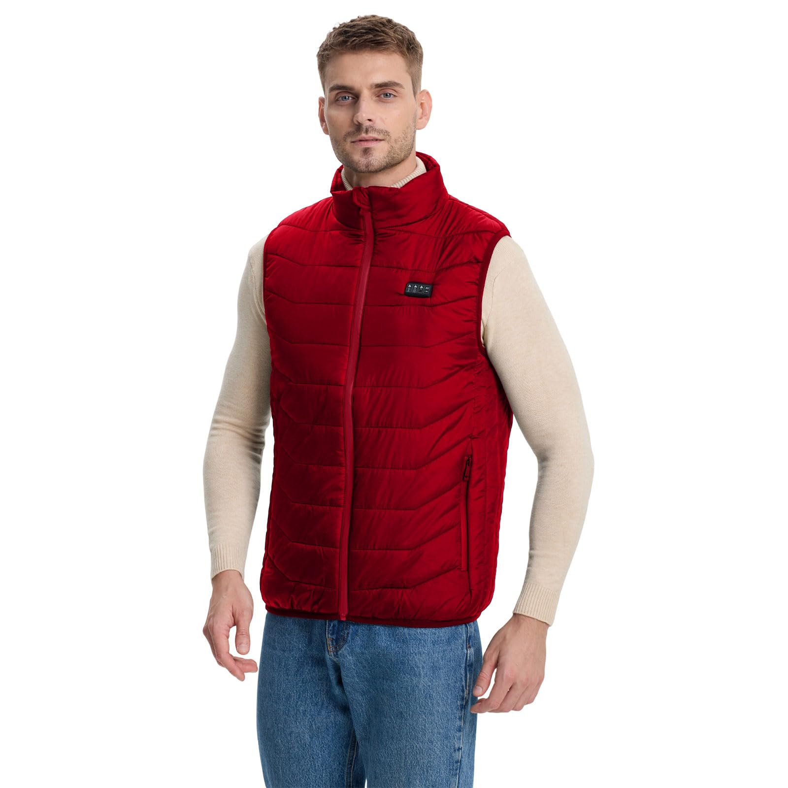 Gilet riscaldato con controllo intelligente 28 zone riscaldamento preciso USB alimentato poliestere giacche termiche per escursioni e viaggi Coppie Gilet caldo all'aperto