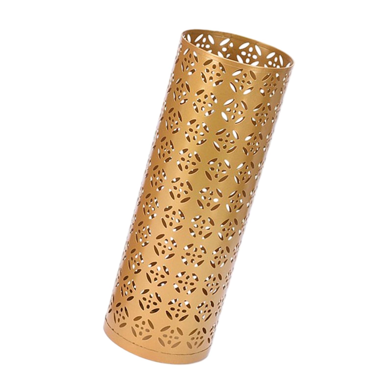 Msioytog Modern Umbrella Holder with Hollowout Pattern Designs Strong Metal Umbrella Stand for Entryway Home Offices Accessory Bucket