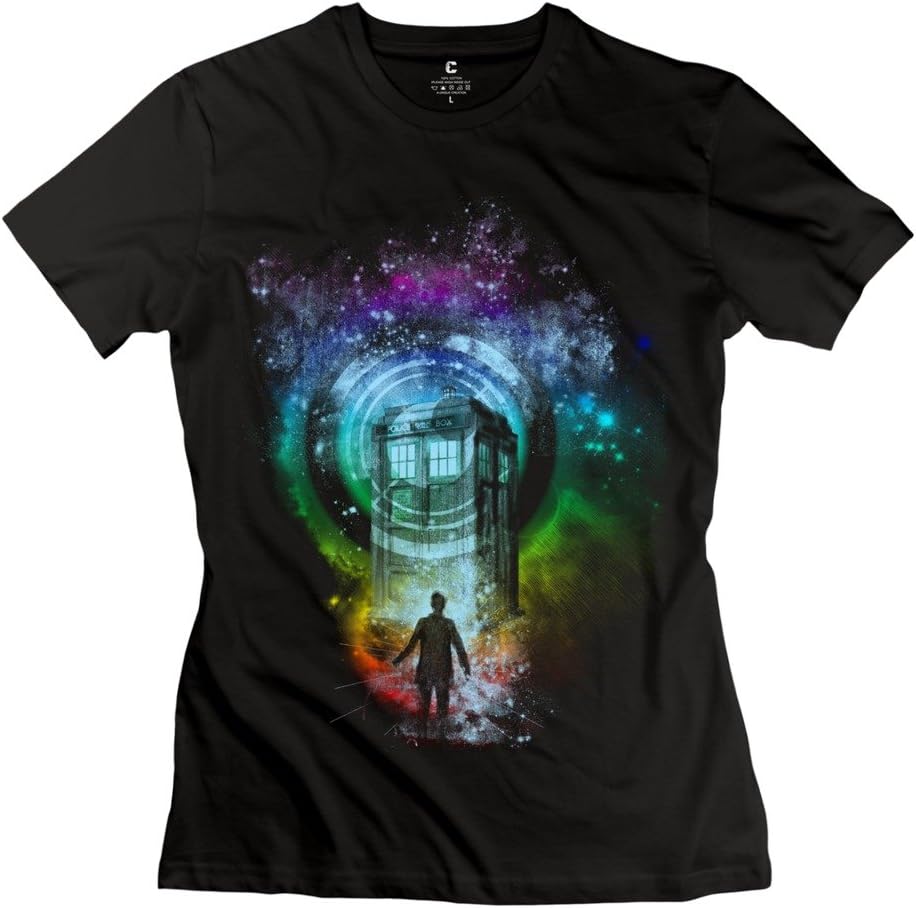 PTYS Women's T-shirt Next Doctor Who Before Tardis Size M Black