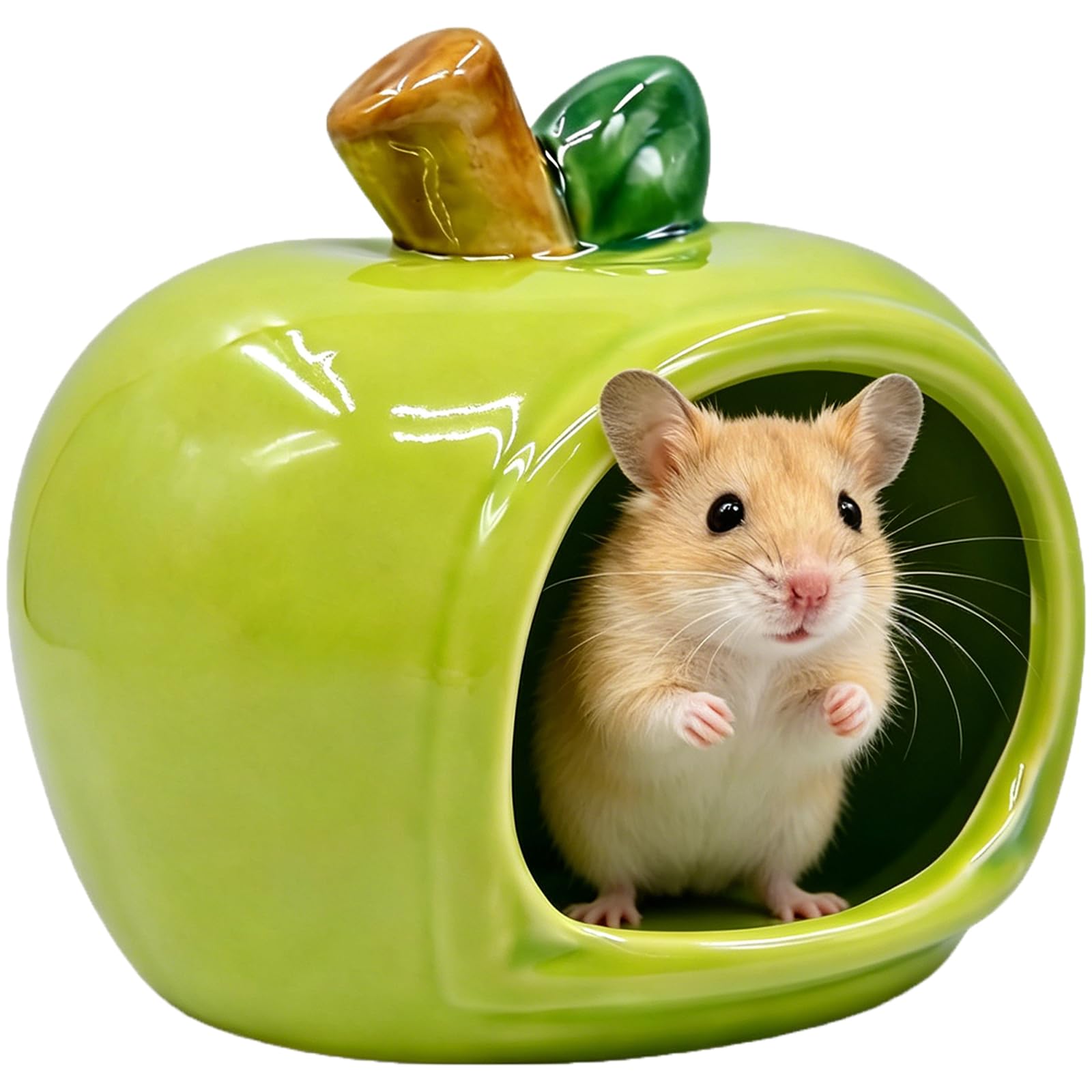 Hamster Hide, Ceramic Hamster House for Small Animal Cages, Durable Hamster Platform and Cosy Bed, Natural Habitat Hideout with Ceramic Material Construction, Ideal for Hamster Cage Accessories