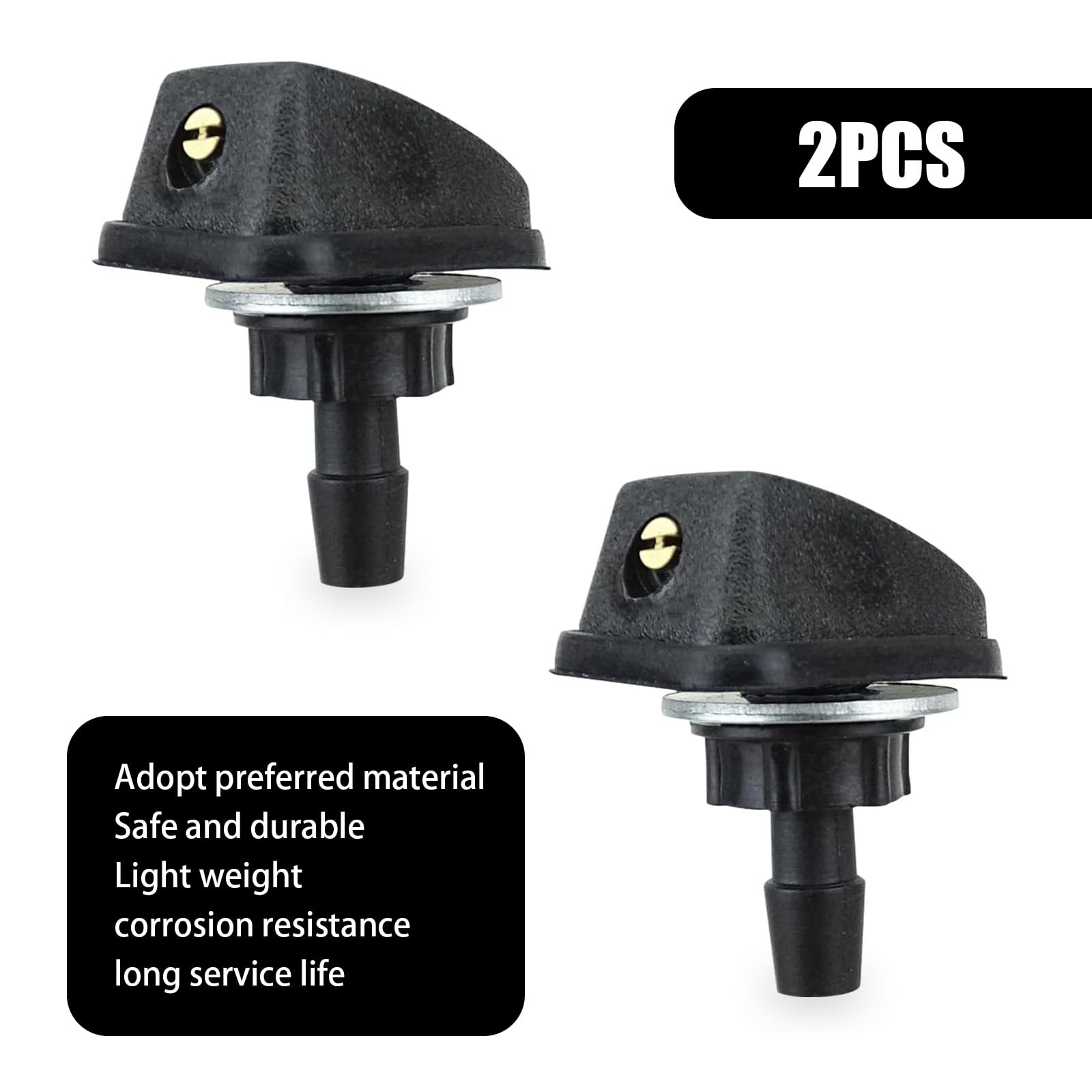 2 PCS Car Universal Wiper Washer Nozzle Jet Sprayer Spray Sprinkler Kit - Foto 7