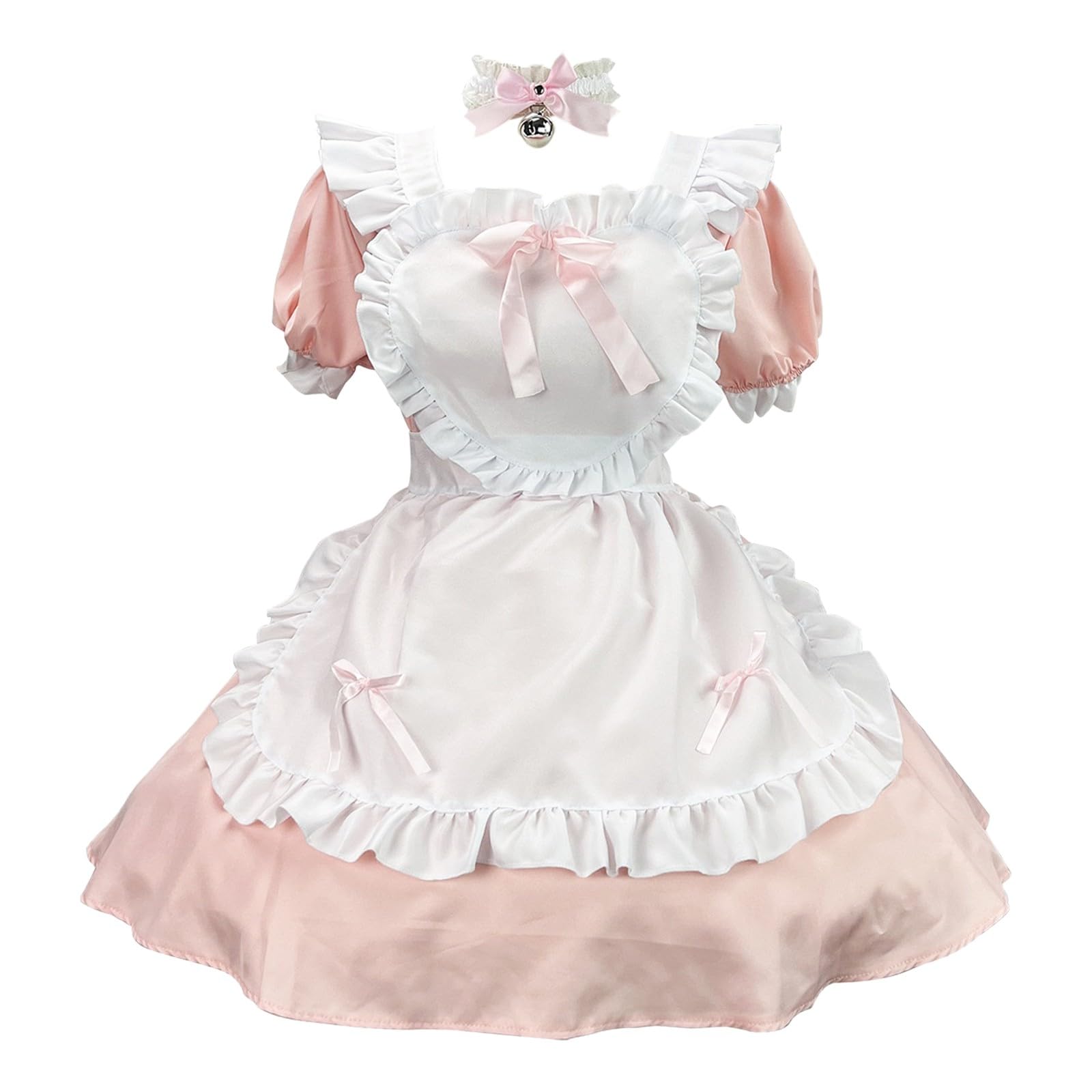 Kostüm Maid Cosplay Lolita Dress French Maid Dress Niedliche Anime Cosplay Kleid für Halloween Kostüm Outfit Set French Anime Outfit Halloween Damen Set Lolita Faschingskostüm Frauen Kleid für