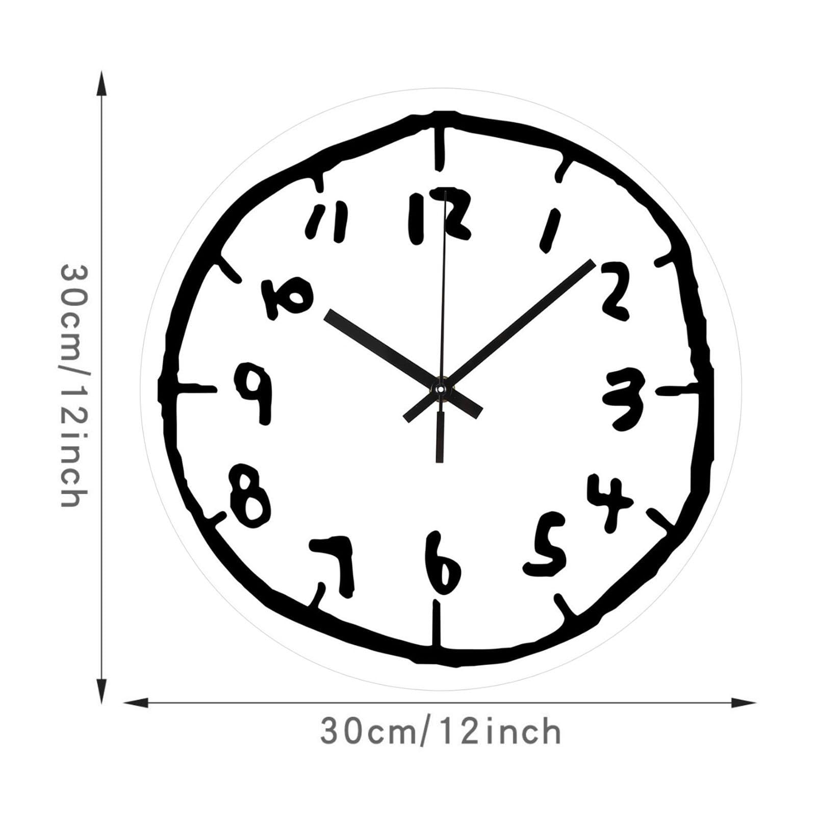 Sharplace Wanduhr aus Acryl, Ornament, modisch, modern, leise, minimalistisch, Kunstuhr, dekorative Uhr für den Innenbereich, Küche, Büro, Esszimmer, Weiss