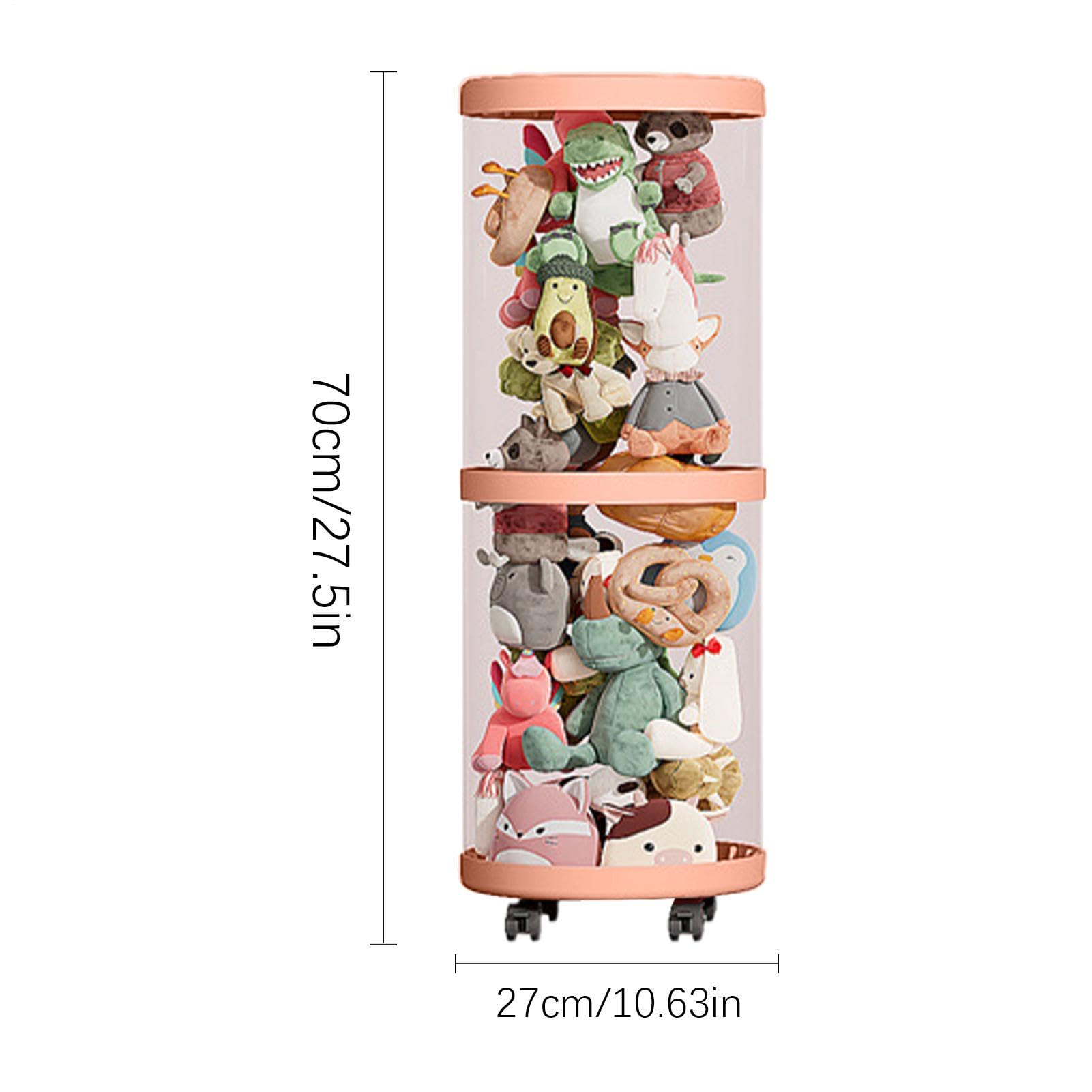Tube Rangement Peluche, Rangement Vertical Pour, 34 cm (L) x 28 (W) x 27 (H), Avec Roues, Pour et Petits Objets, Chambre Enfant