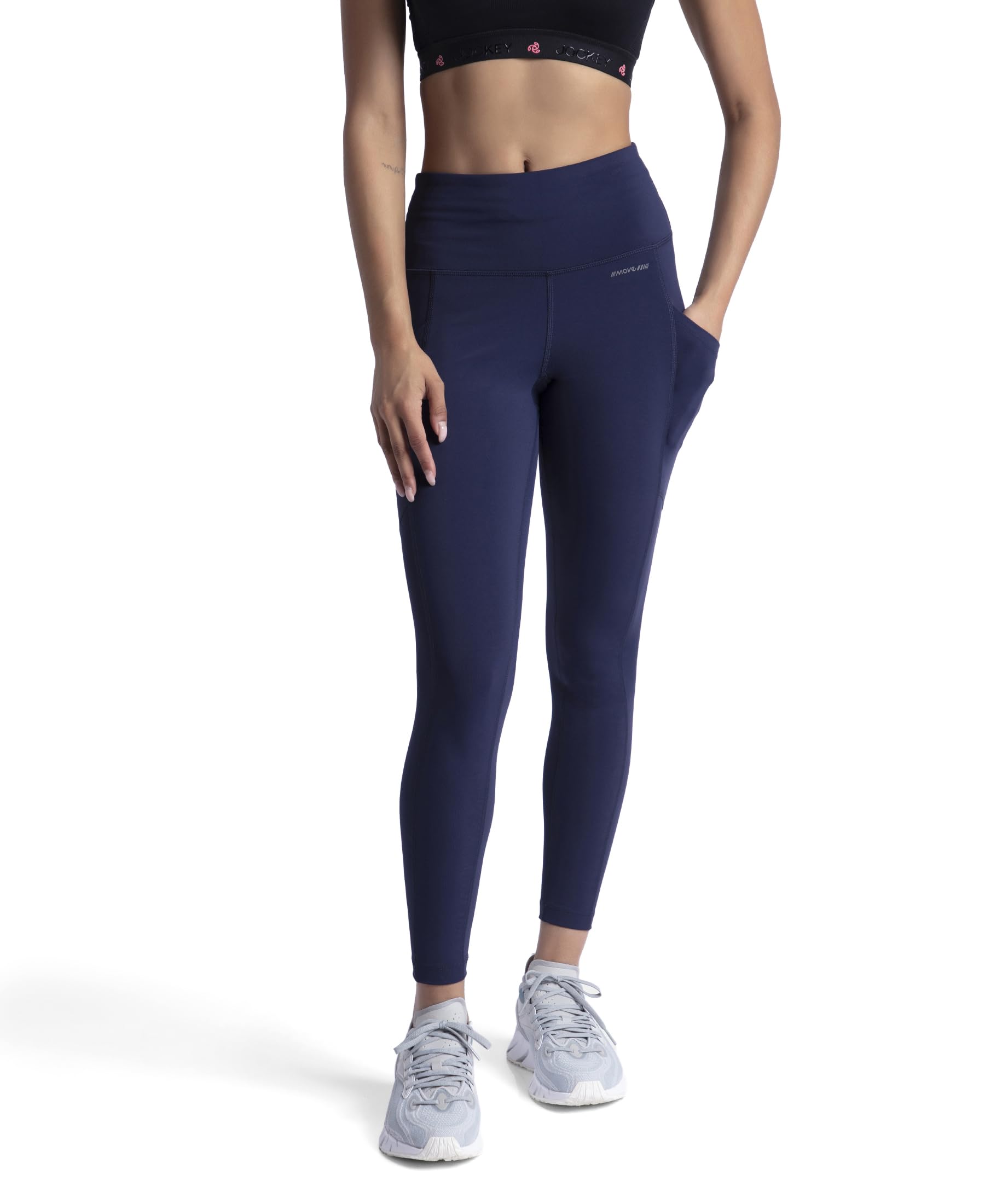 jockey MW68 Women's Microfiber Elastane Active Wear Stretch Performance High Rise 7/8th Leggings with Back Waistband Pocket and Stay Dry Technology-picture-18