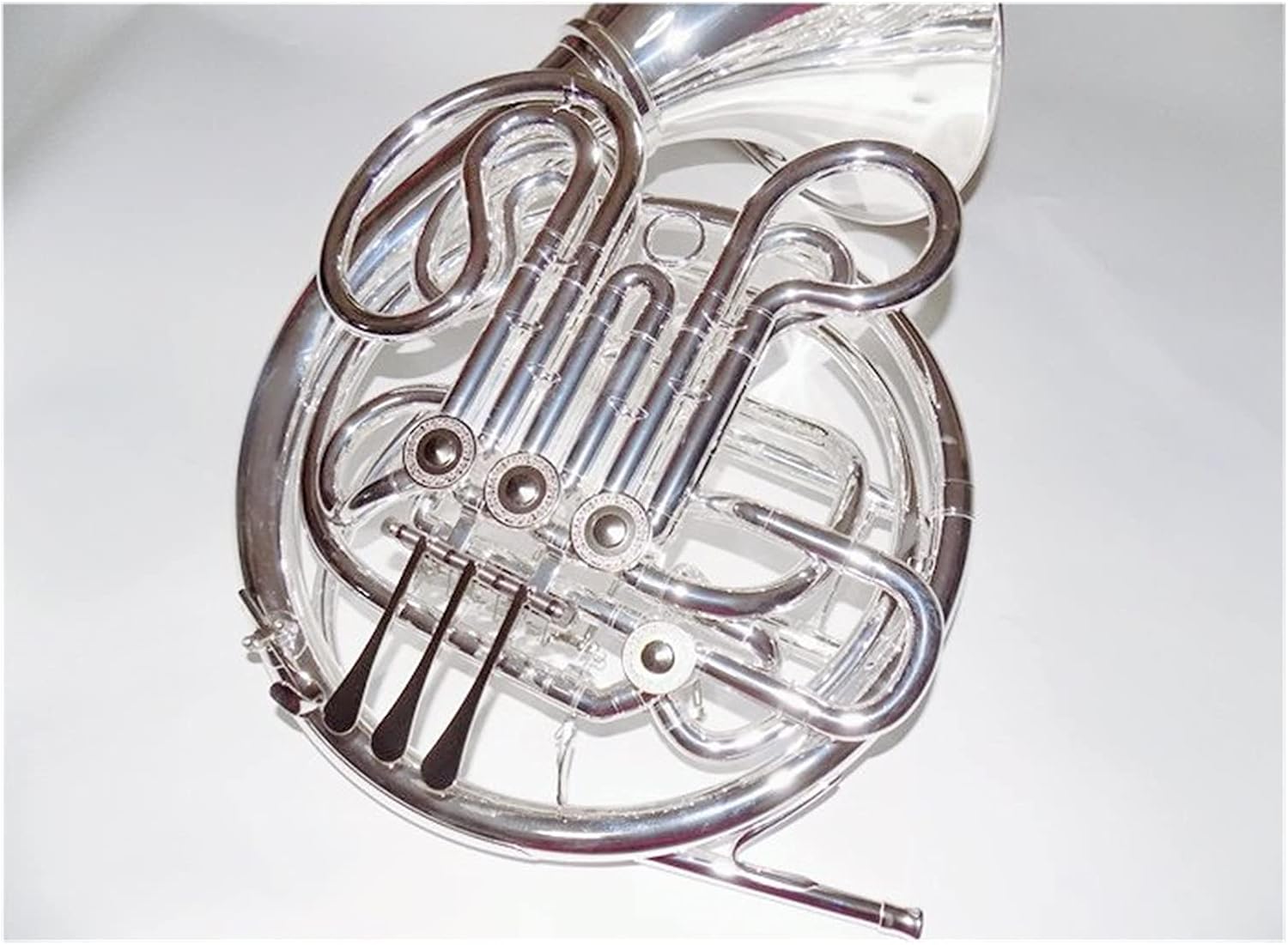Double French Horn Key Brass Horn Detachable Clock Double Row Musical Instrument with Case and Mouthpiece : Musical Instruments