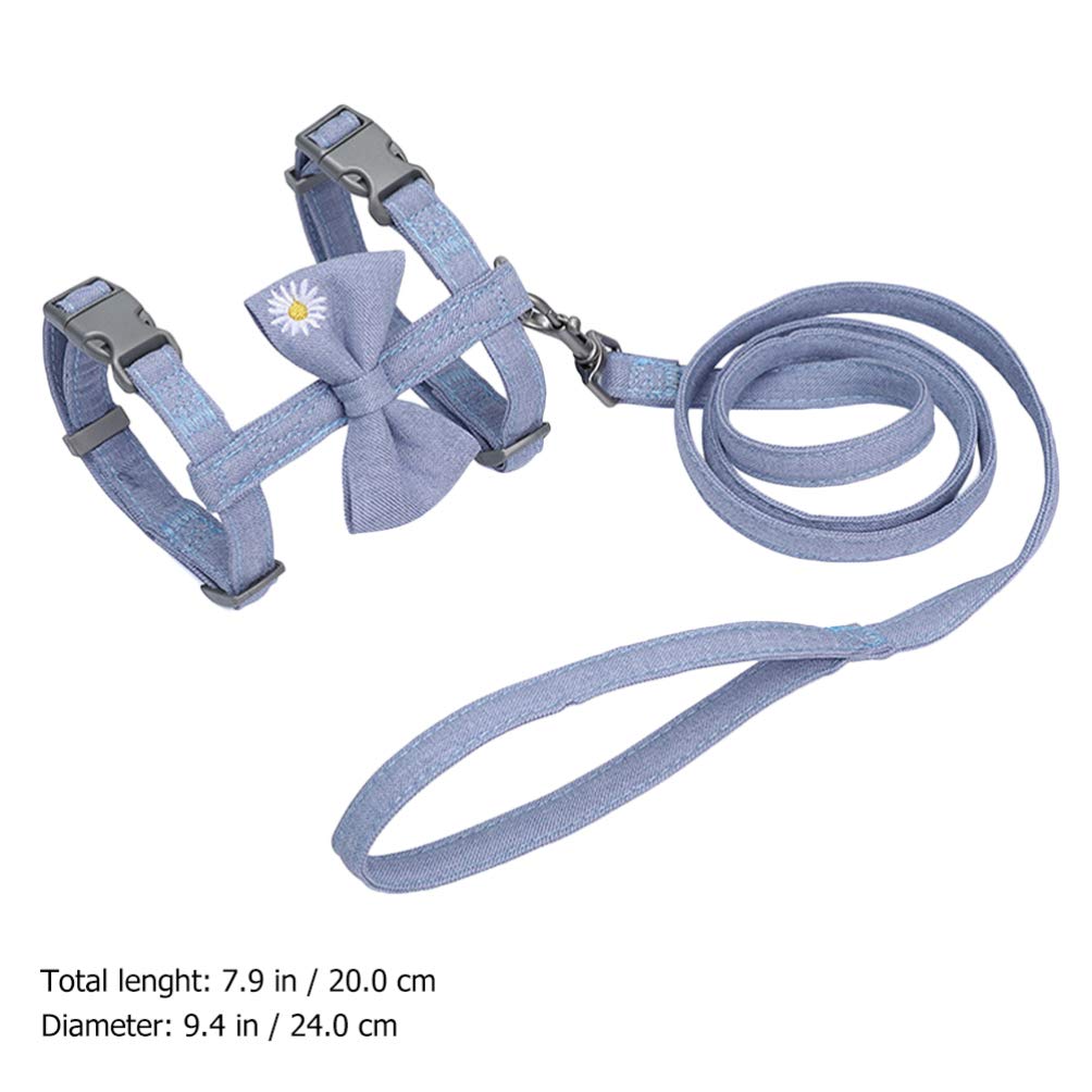 balacoo Cat Harness Set with Vest Bowtie Leash Comfortable for Daily Use Festival Decor Durable Rope