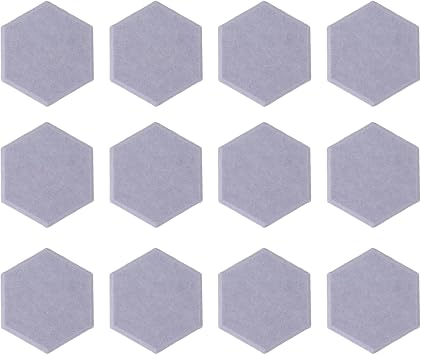 12 Pack Acoustic Panels, Hexagons Soundproof Wall Panels, Sound Proof Panels for Walls High Density Sound Absorbing Panels, 14x12x7cm Wall Panels for Home StudioMoonlight Grey