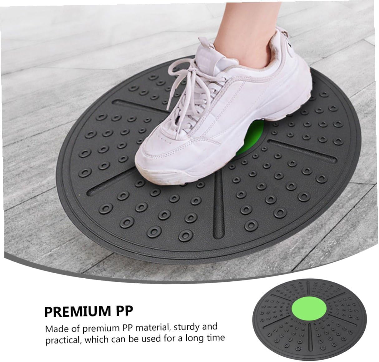 Sensory Training Balance Board with Raised Massage Points Rotation Yoga Fitness Tool for Rehab and Strengthening Non-slip PP Material Exercise Trainer for Home Gym