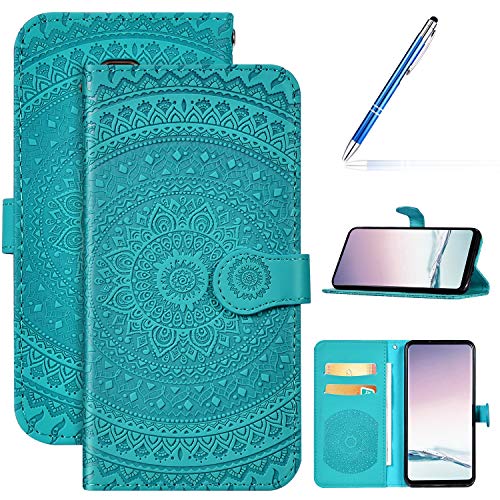 Robinsoni Case Compatible with Samsung Galaxy A5 Phone Case Wallet Galaxy A8 2018 Leather PU Phone Cover Shockproof Kickstand Case Flip Note Book Style Phone Cover Heavy Duty Case Hard Case Mandala