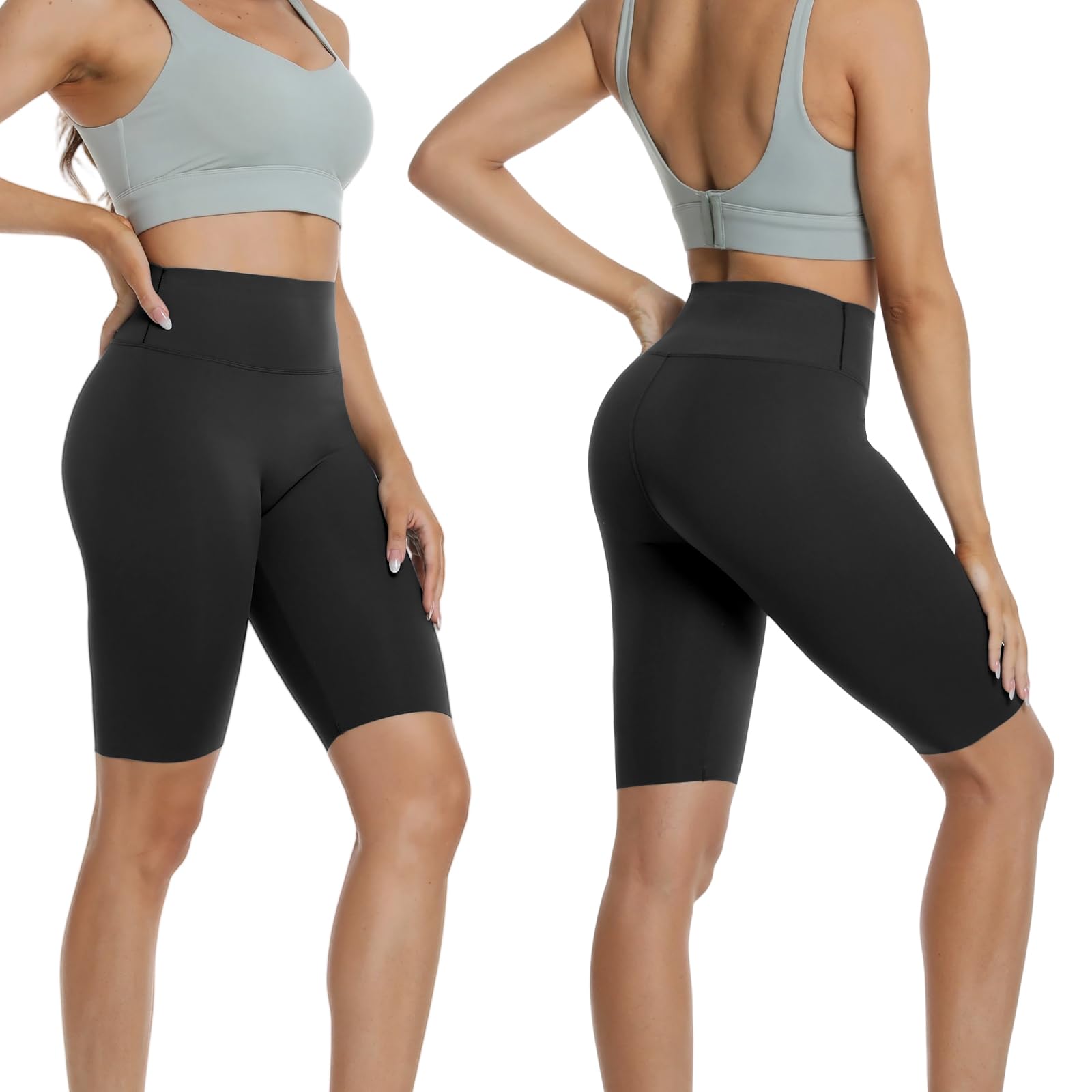 Pantalones Cortos Mujer Deporte Pantalones Yoga Cintura Alta Sin Costuras Mallas Cortas Elásticas Leggins Transpirable Secado Rápido Pantalones De Ciclismo Control De Abdomen Fitness Shorts