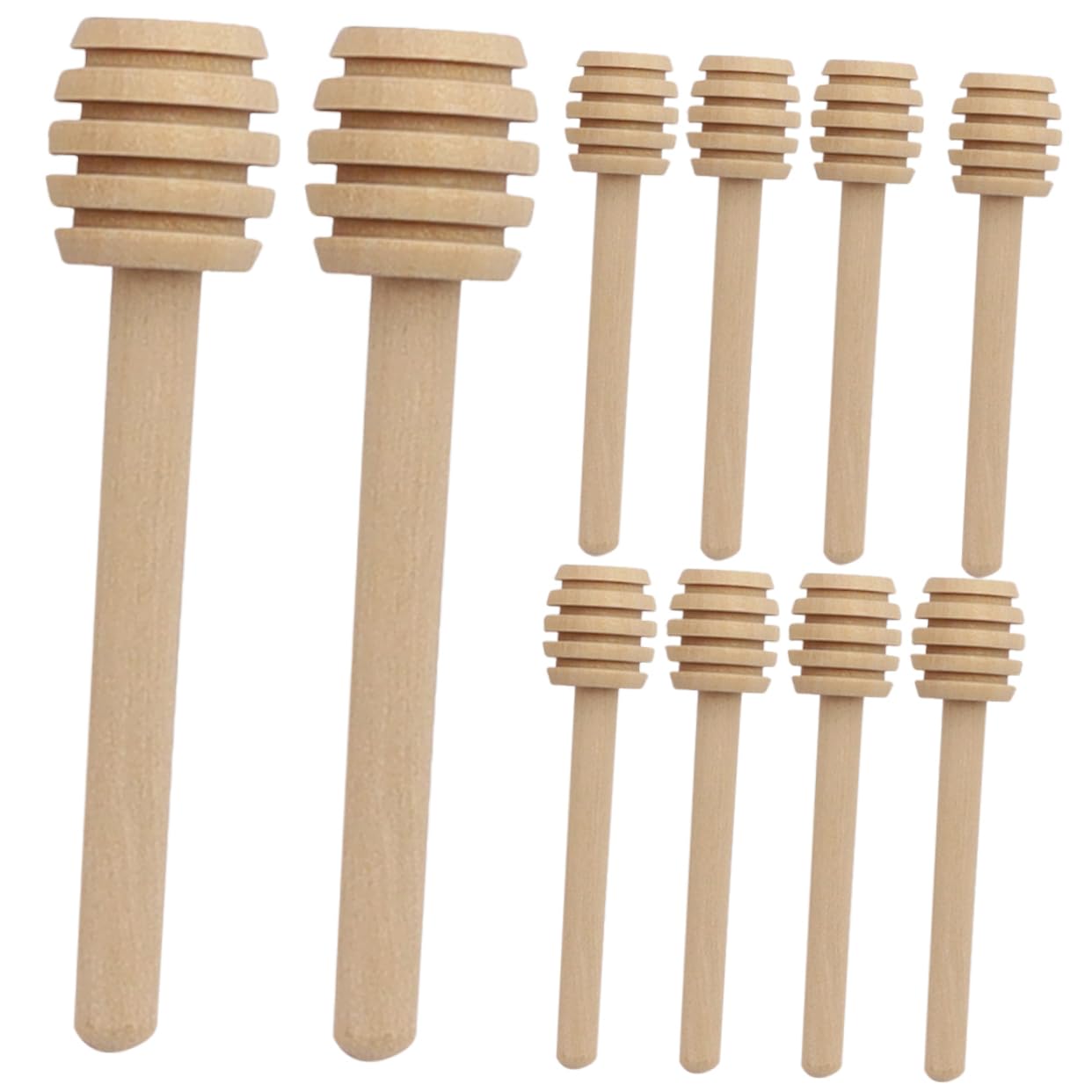 Healifty 10Pcs Honey Stirrers Long Handle Honey Dipper Sticks for Honey Syrup and Jam for Parties and Home Use Easy to Clean and Use