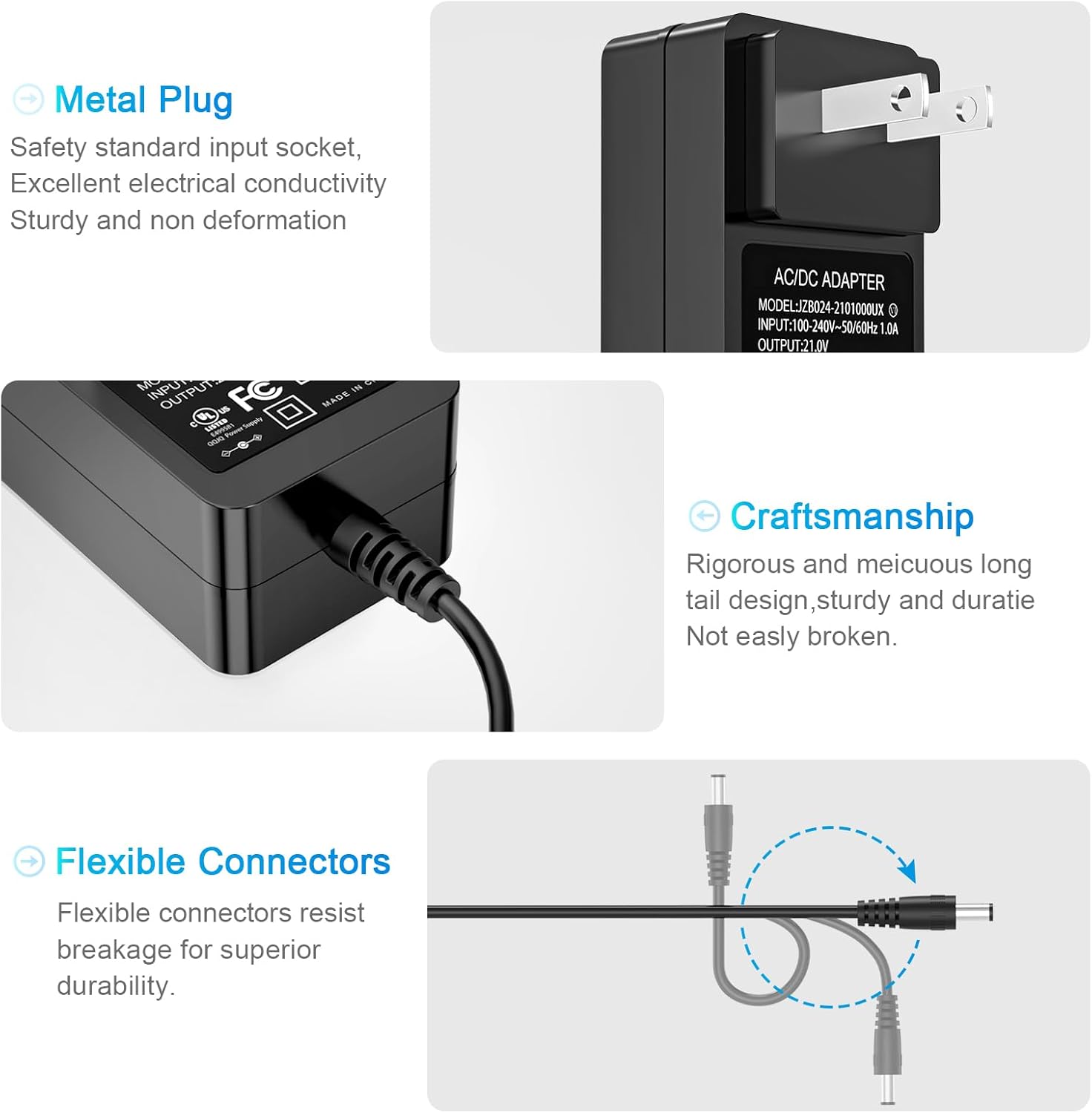 21V Lithium Battery Charger, 21V Mini Chainsaw Charger Compatible with Mini Chainsaw Electric Pruning Shears Electric Power Tools Battery Charger US Plug - Image 6