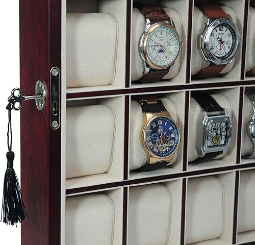 Miniatura 3 de TimelyBuys 30 piezas de madera de cerezo para colgar en la pared caja organizadora de almacenamiento y soporte para el Día del Padre