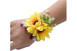 Unisex Yellow Sunflowers Boutonniere for Party Wedding