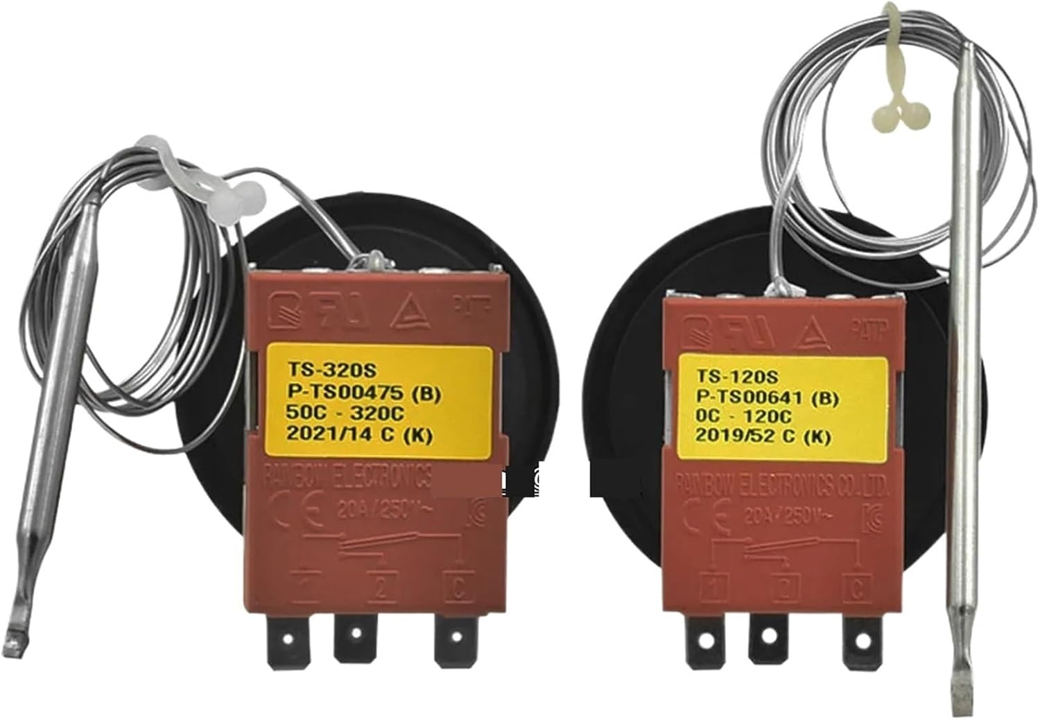 Air Fryer Oven Stove Accessories 0-120 50-320 0-200 TS-120S TS-320S TS-200S Knob Temperature Control Thermostat(Black)