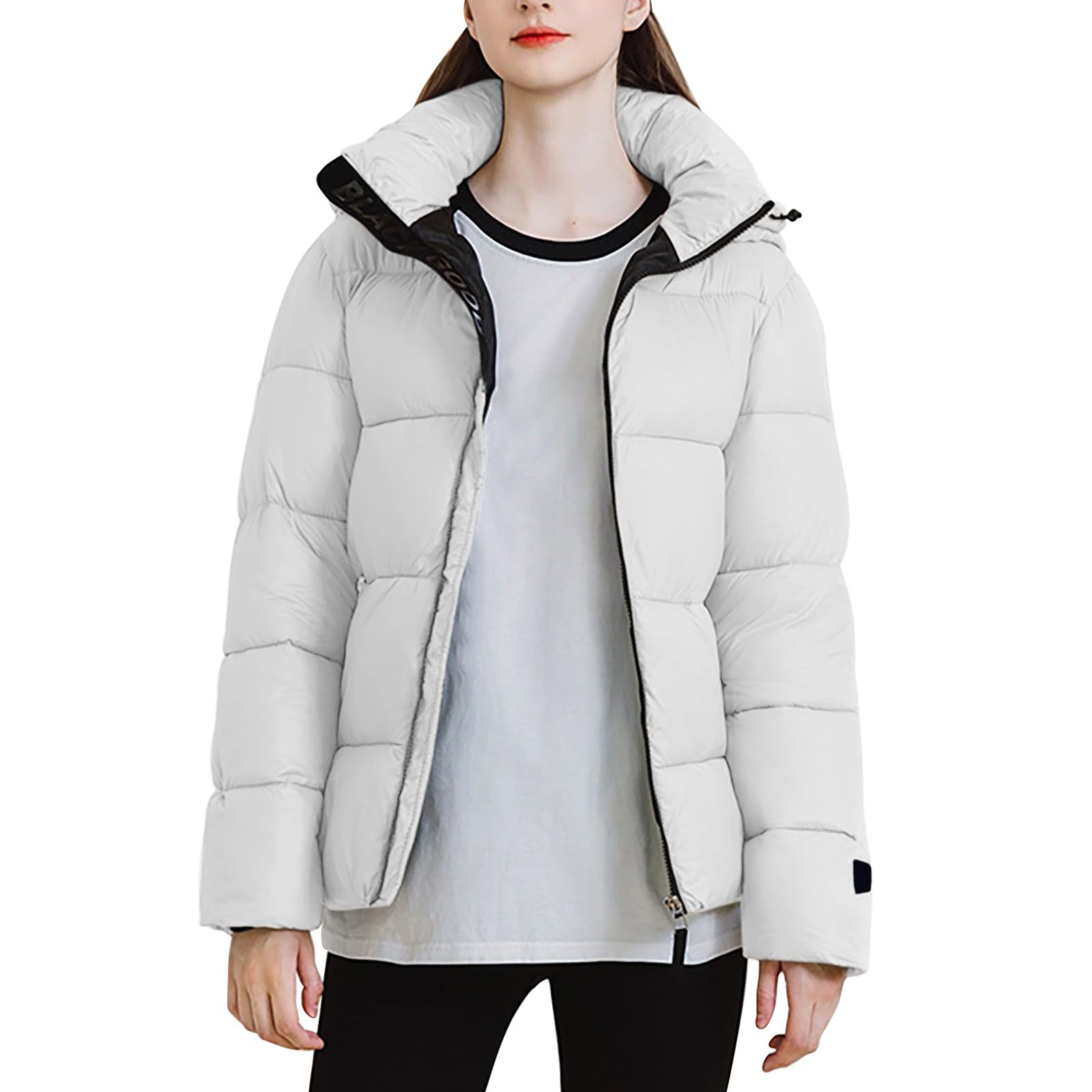 Chaqueta occidental de talla grande con capucha de algodón de manga larga