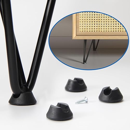 Miniatura 6 de Patas de mesa para horquilla de 8 pulgadas, 8 unidades, estilo de mediados de siglo, metal para el hogar, patas de repuesto de alta resistencia, 3