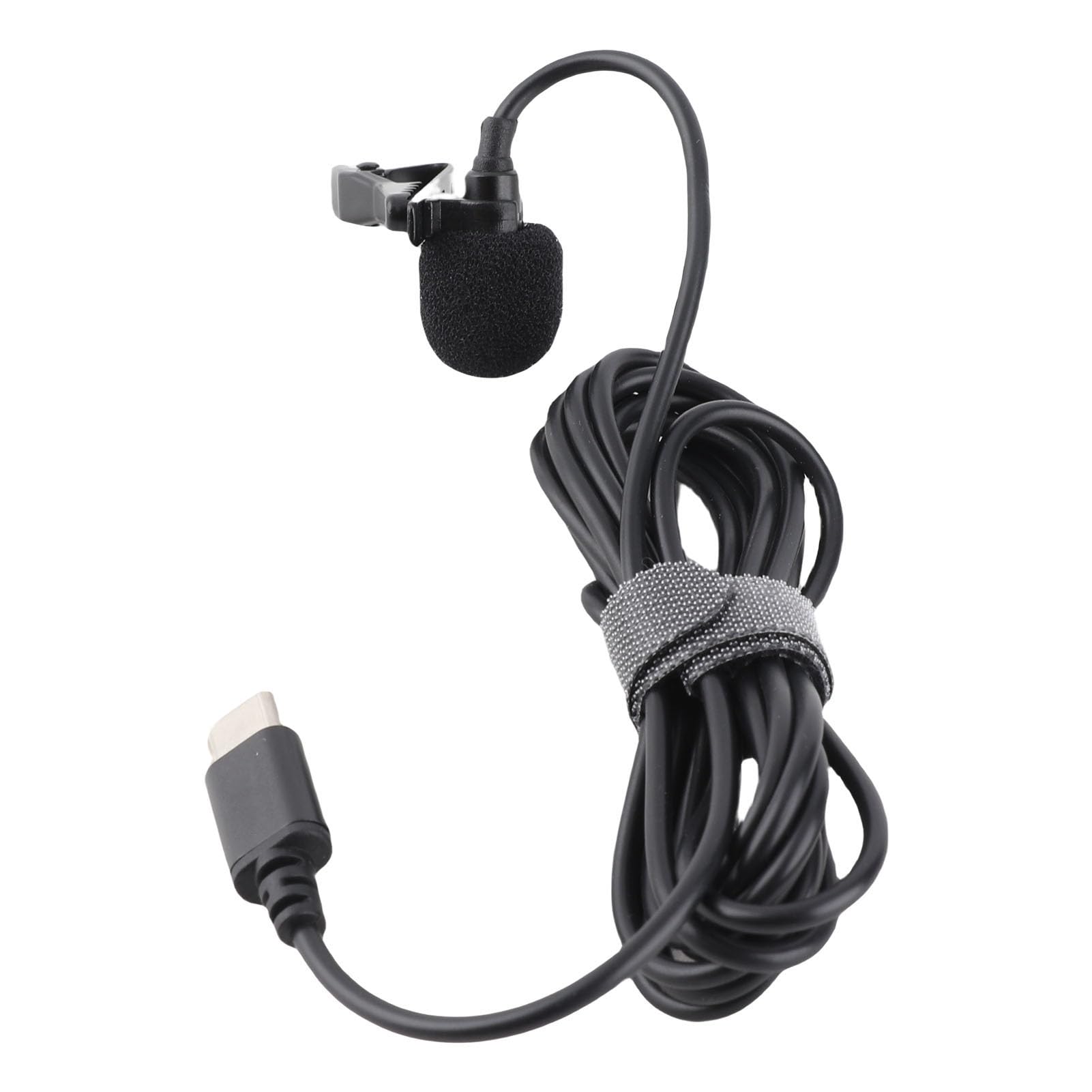 LAISANIM USB C Lavalier Microphone with Noise Reduction and Plug and Play - Compact Design for Live Recording, Interviews, Streaming, 20Hz-16KHz Frequency Response