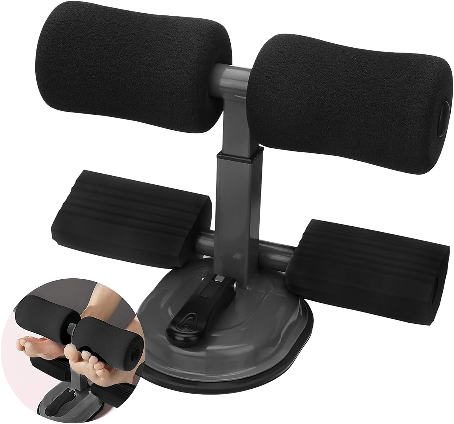 VPGS Sit Up Bar Floor, Abs Workout Equipment, Portable Sit Up Exercise Device with Strong Suction Cup, Ergonomic Abdominal Training Machine for Home, Workout, Fitness-picture-24