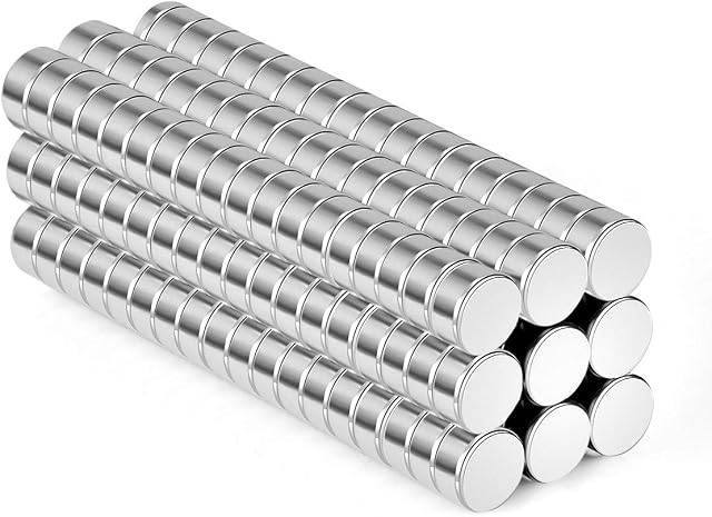 Wukong Neodym Magnete,105 Stücke Ultra-Starke Supermagnete 6 x 3 mm Mini Magnete für Whiteboard, Magnettafel, Magnetstreifen ?