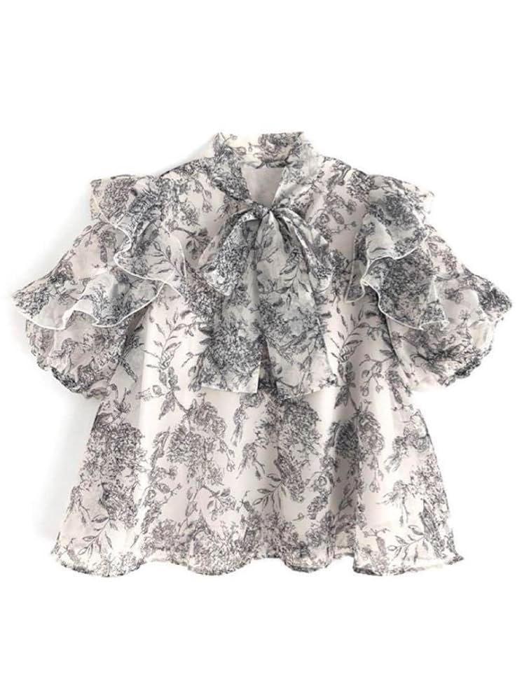 新品同様✨レオナール　現行　ボウタイブラウス　カンカン素材　44　トリム　花柄 新品同様✨レオナール 現行 ボウタイブラウス カンカン素材 44