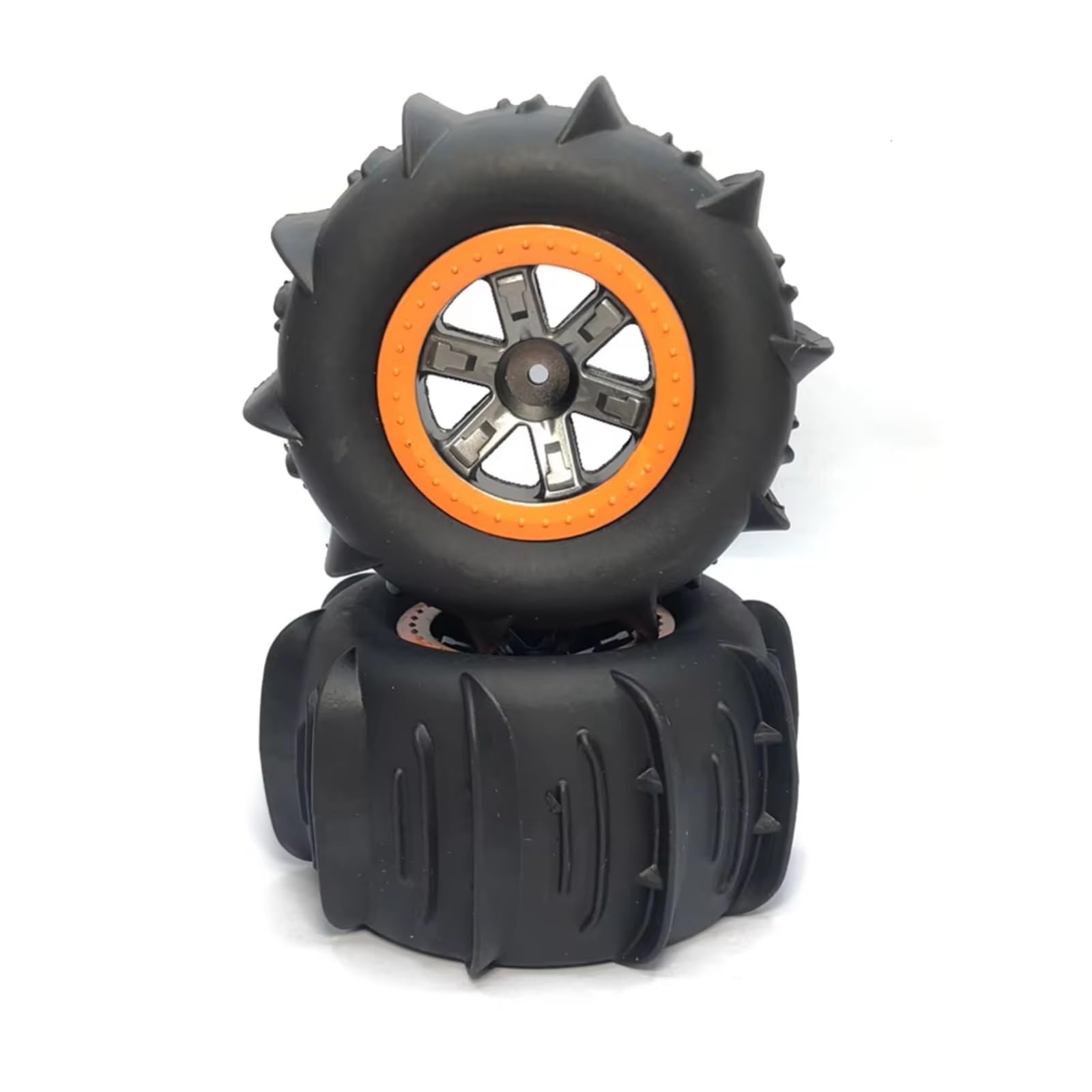 Neumáticos Coche RC Compatible con 9125 9155 9156 S920 S921 104009 para Arena Agua Nieve 1/10 Piezas De Coche RC 4 Neumáticos De Goma Blanda con Diseño De Paletas Y Llantas Hexagonales