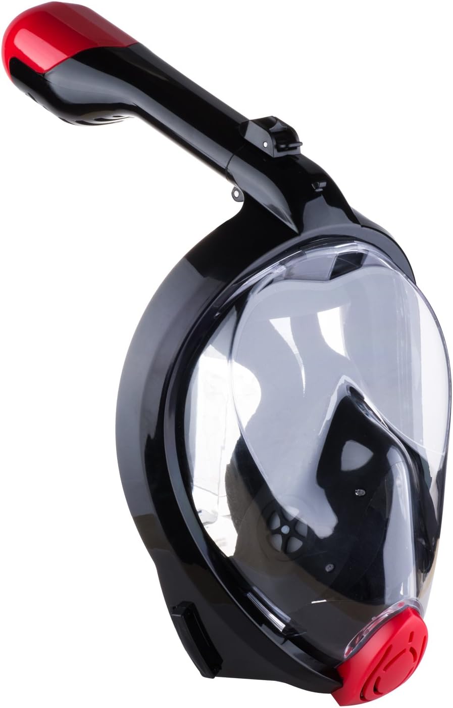 Professional Foldable Full Dry Full Face Snorkel Mask Easy Breathing Scuba Diving Swimming Googles Equipment for Gopro, xiaomi, SJ cameras(Black, Large-L/XL)