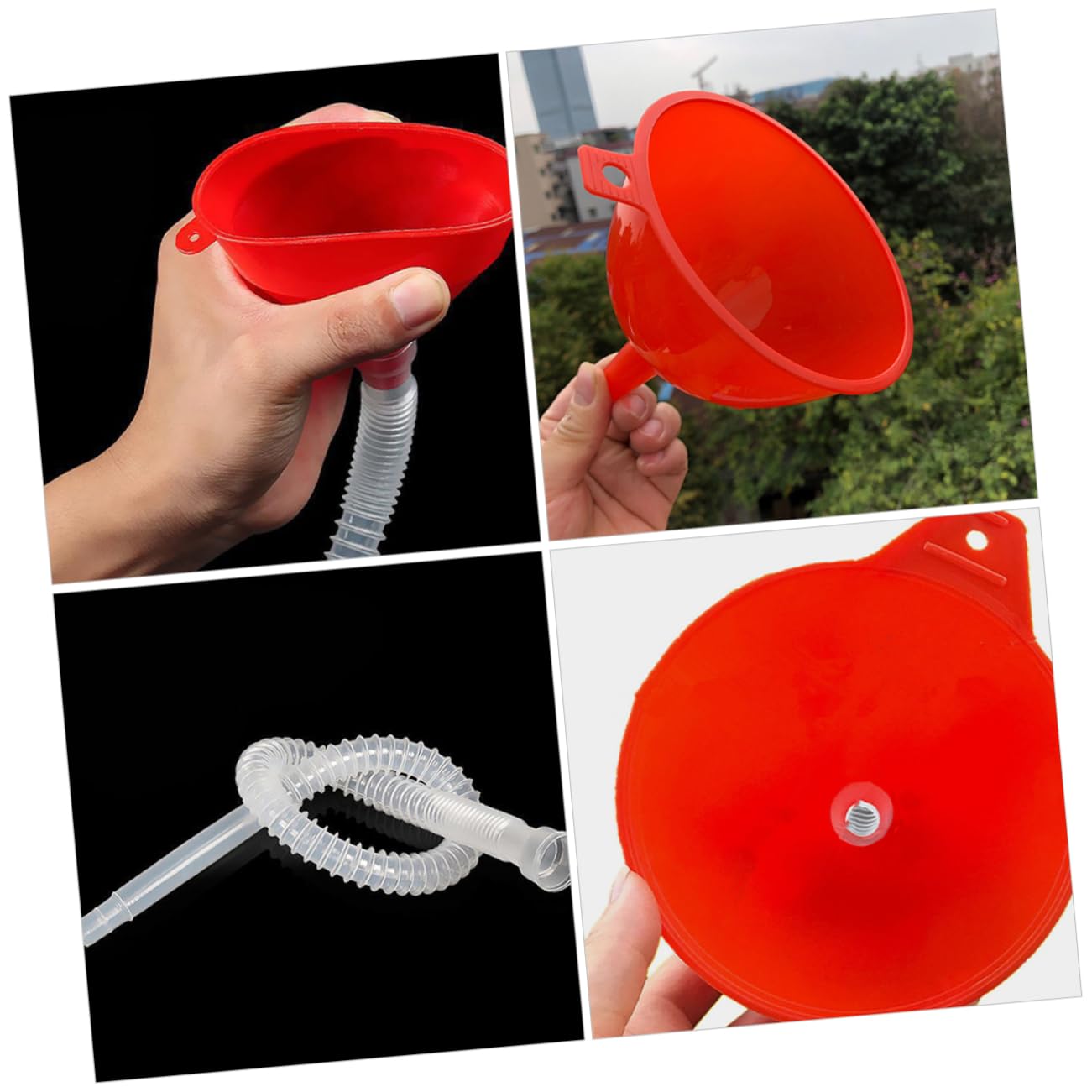 6piezas Embudo De Para Motocicletas y Coches Tubo Flexible Para Cambios De y Diseño y