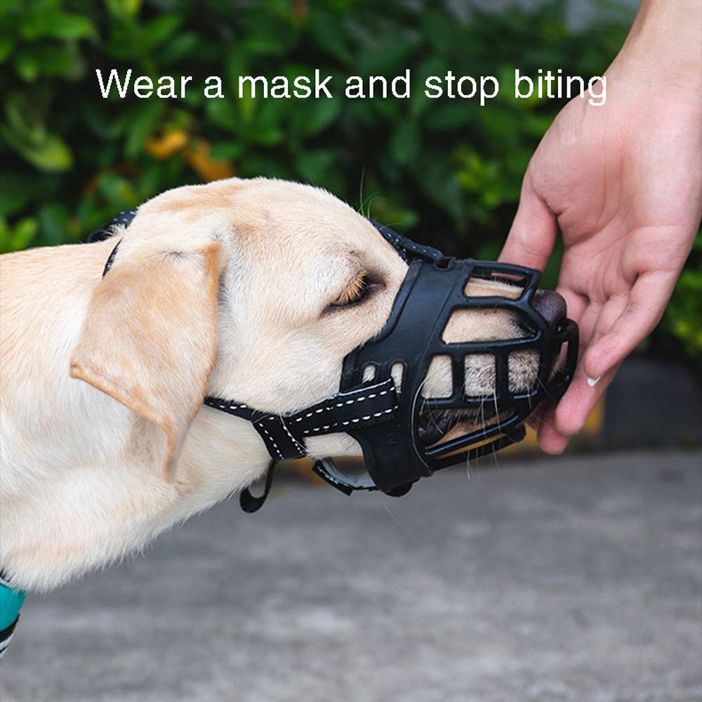 Museruola per cani, museruola per cestino per cani in silicone, museruola protettiva multiuso per razze piccole, medie e grandi