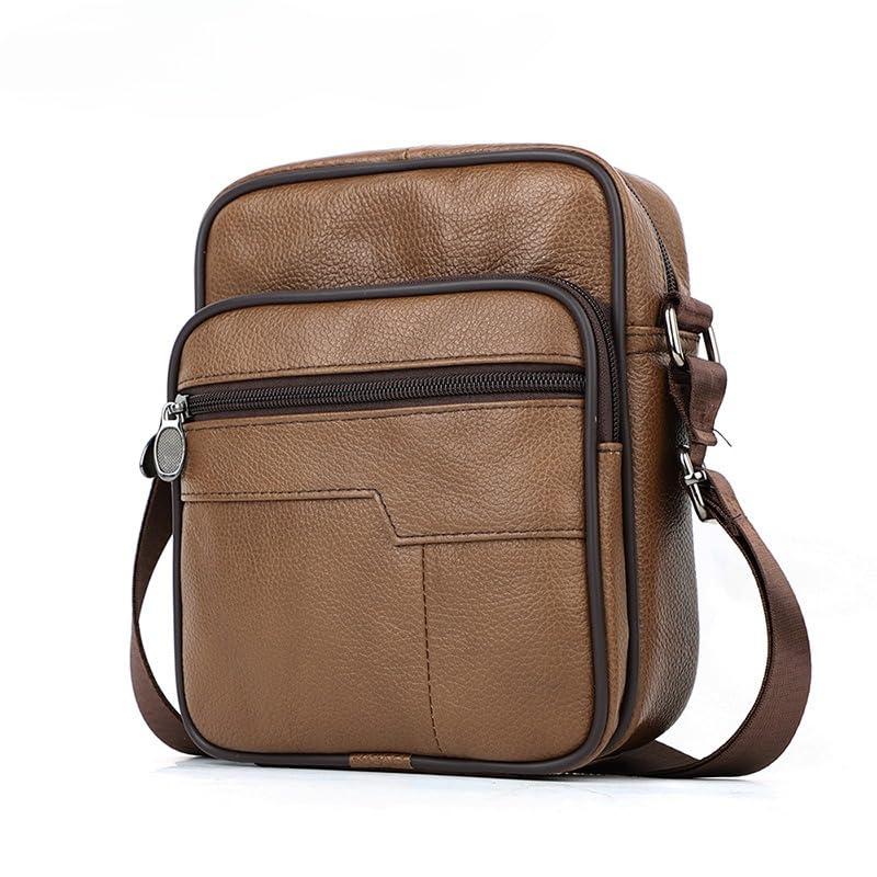 Genuine Leather Messenger Bag Waterproof Shoulder Crossbody Bag Work Daily Bag Vintage Style Casual Sling Business Handbag for Men2