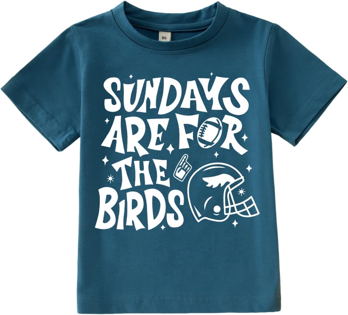 KEKEMI Toddler Boy Girl Football Game Day Shirt Sundays are for The Birds T-Shirt Ballgame Outfit Sport Tee Football Fan Tops
