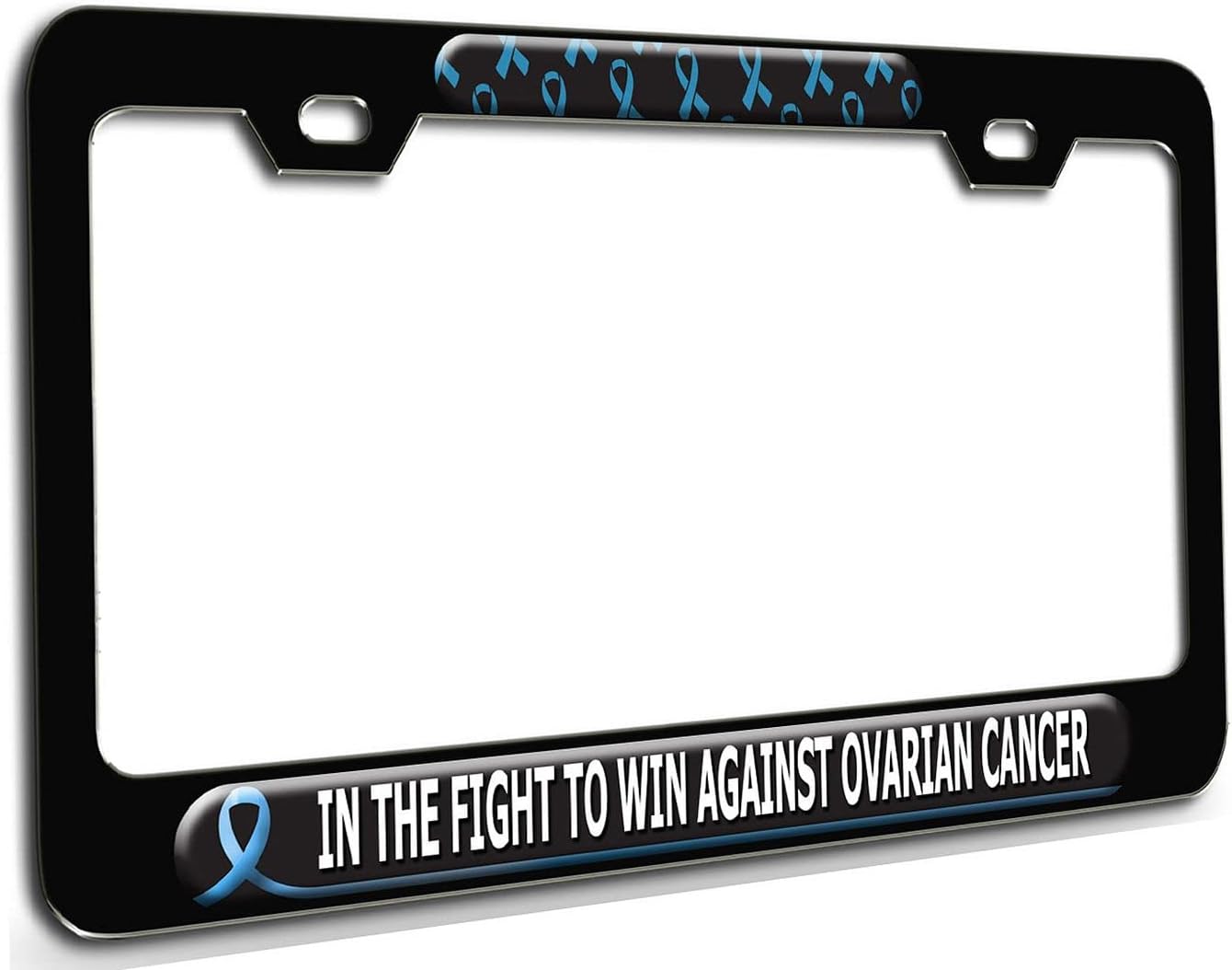 Makoroni - in The Fight to Win Against Ovarian Cancer Cancer Awareness Bl 3D Metal License Plate Frame Auto SUV Truck Tag Holder, #g97
