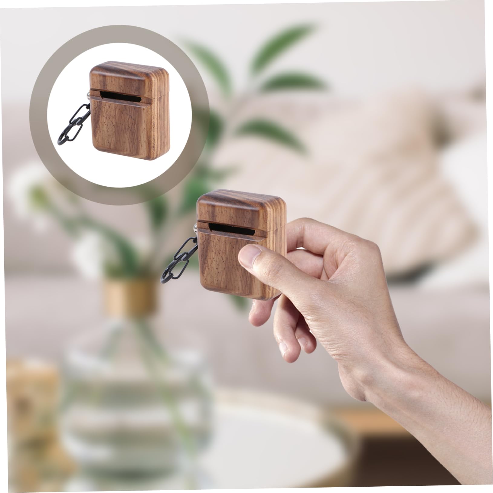 Hemobllo 3piezas Estuche Protector De Auriculares Inalámbricos De Madera Compatible Carcasa Resistente y Arañazos Diseño Compacto y Ligero
