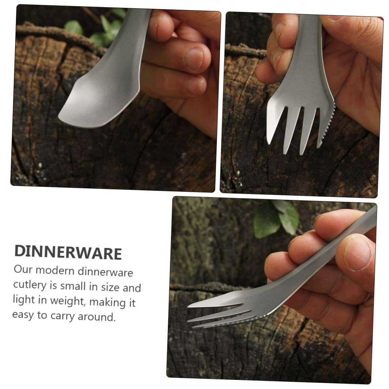 Toyvian Camping Spork Portable Utensil Lightweight for Travel Outdoor Picnics and Camping Finely Polished Design Easy to Carry Slip Cutlery