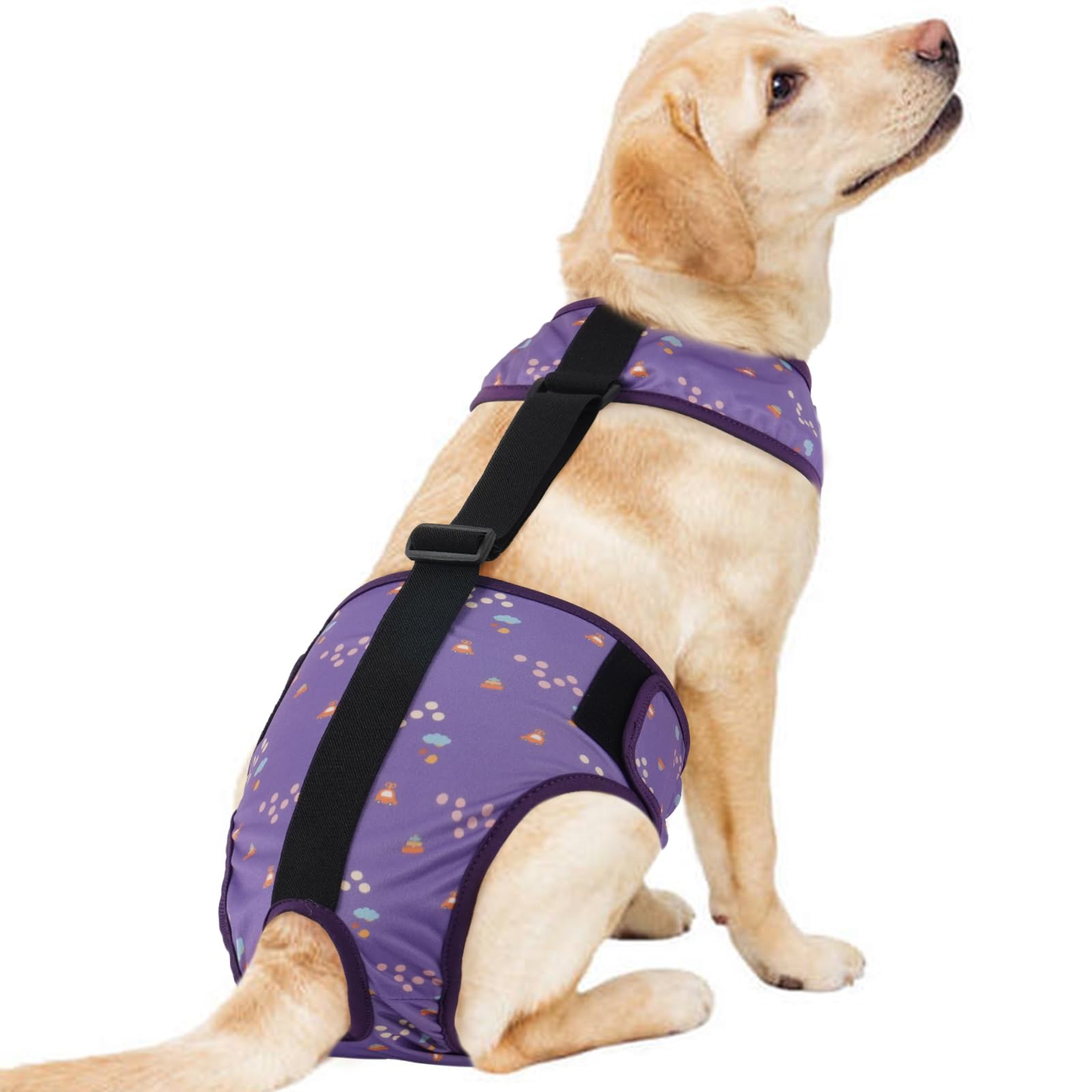 Kuoser Nappies for Dogs Period Pants Female Dog Hygiene Pants, Purple XL