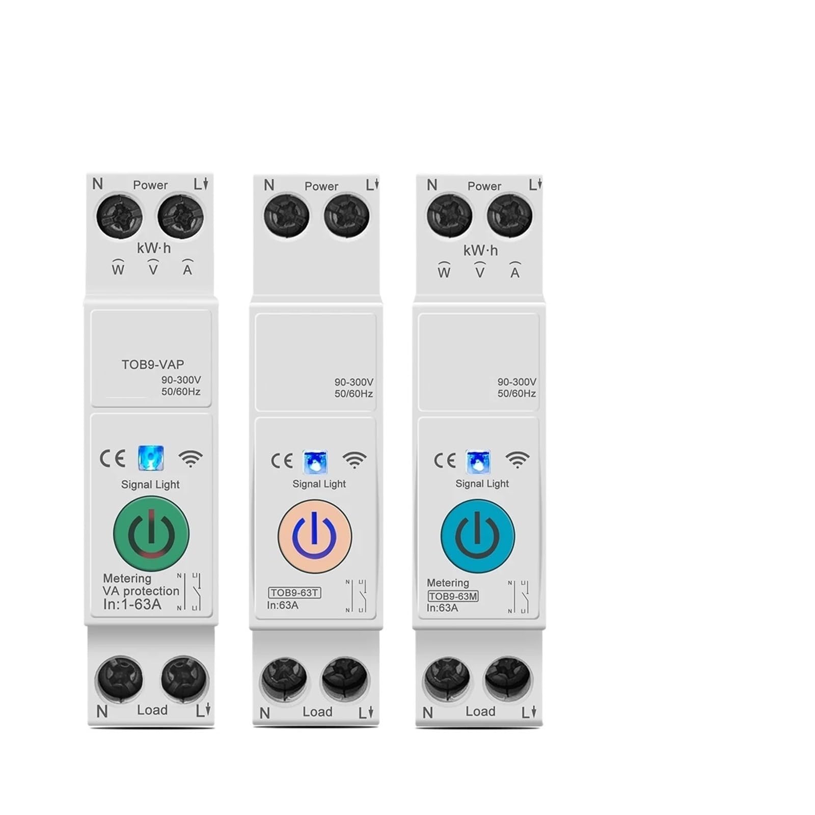 BALYDLUL 1pcs 63A 1P+N Switch Energy Meter Time Relay Voltage current Protection(40A)