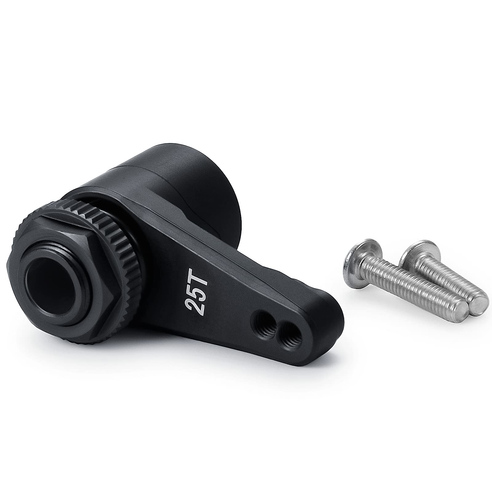 Alloy 25T Steering Servo Arm Horn For 1/10th RC Axial RBX10 AXI03005 Crawler Car (Black)