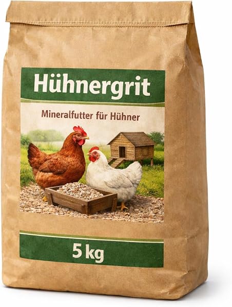 5 kg Muschelgrit Grit für Hühner, Natürlicher Futterkalk für Geflügel, Reich an Calcium, Mineralfutter, Ohne künstliche Zusätze Magenkiesel Hühnergrit Hühnerkiesel Muschelkalk Gritstein - 1