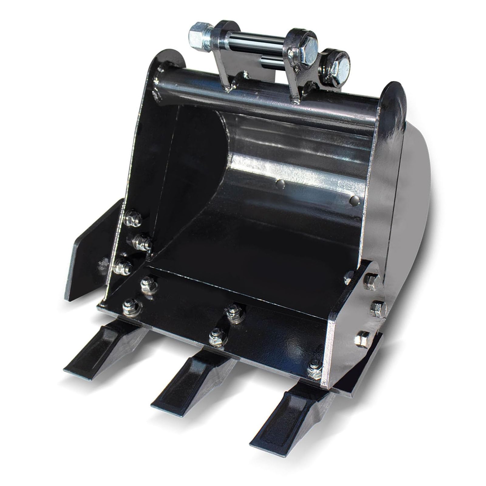 Generic Minibaggerlöffel, Hartmetallzähne, Effizienter Graben- und Grablöffel 380 Mm für 0,8–1,8 Tonnen Minibagger