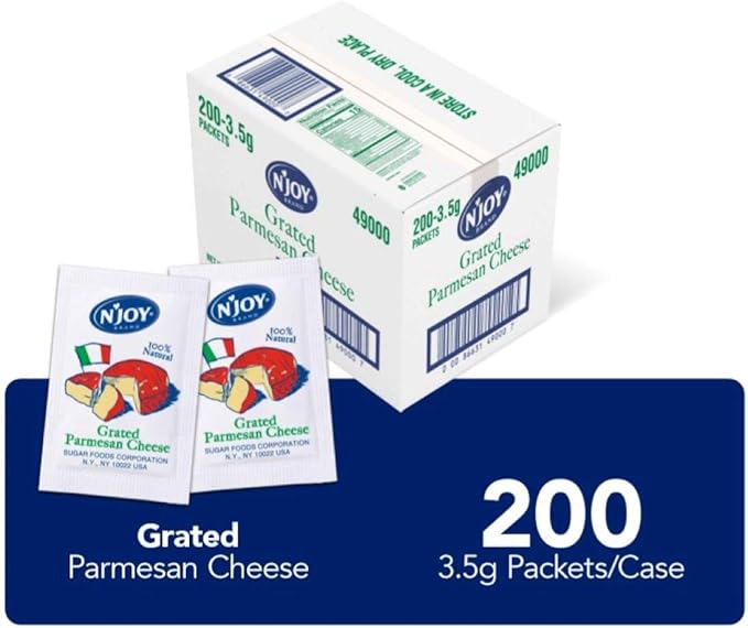 N'joy Parmesan Cheese Packets, 200 Count by N'Joy Amazon.ca Grocery