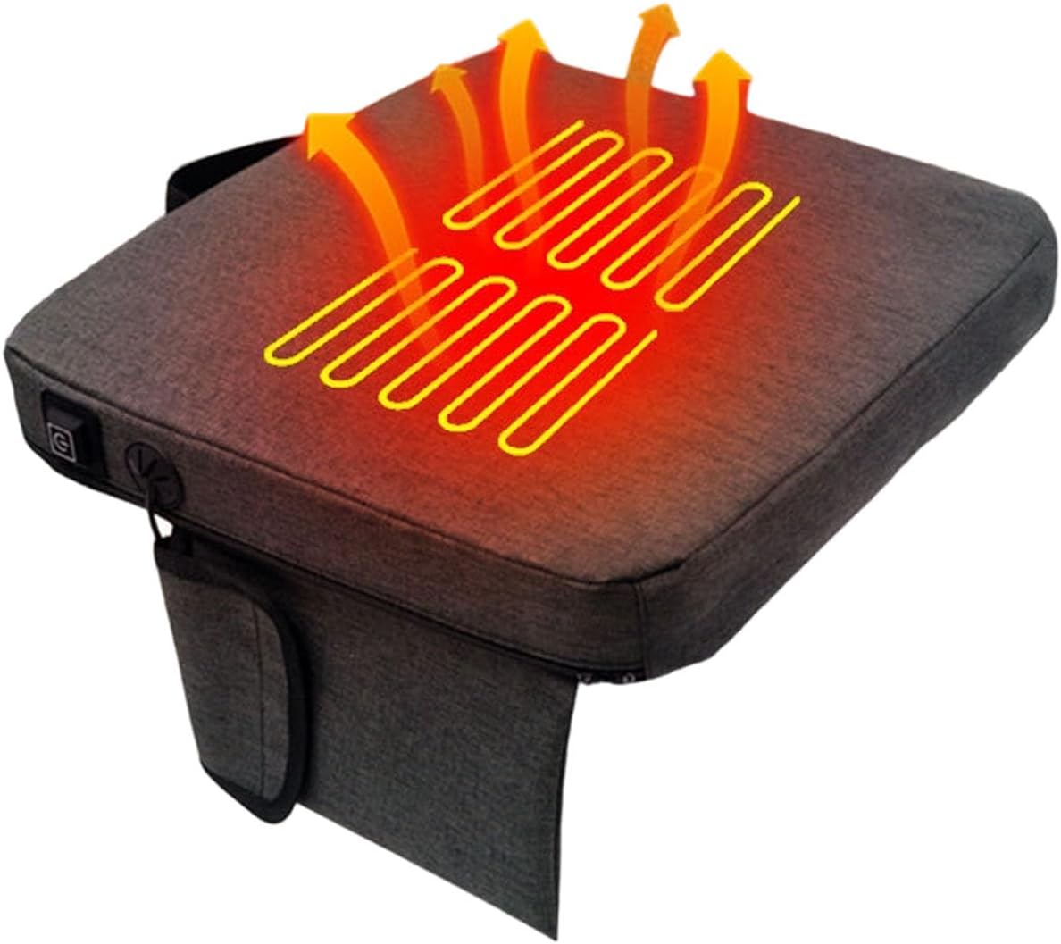 Portable Heated Seat Cushion Stadium Bleacher Heated Seat USB Battery Powered Heating Pad for Outdoor Camping Boat Park, Not Included