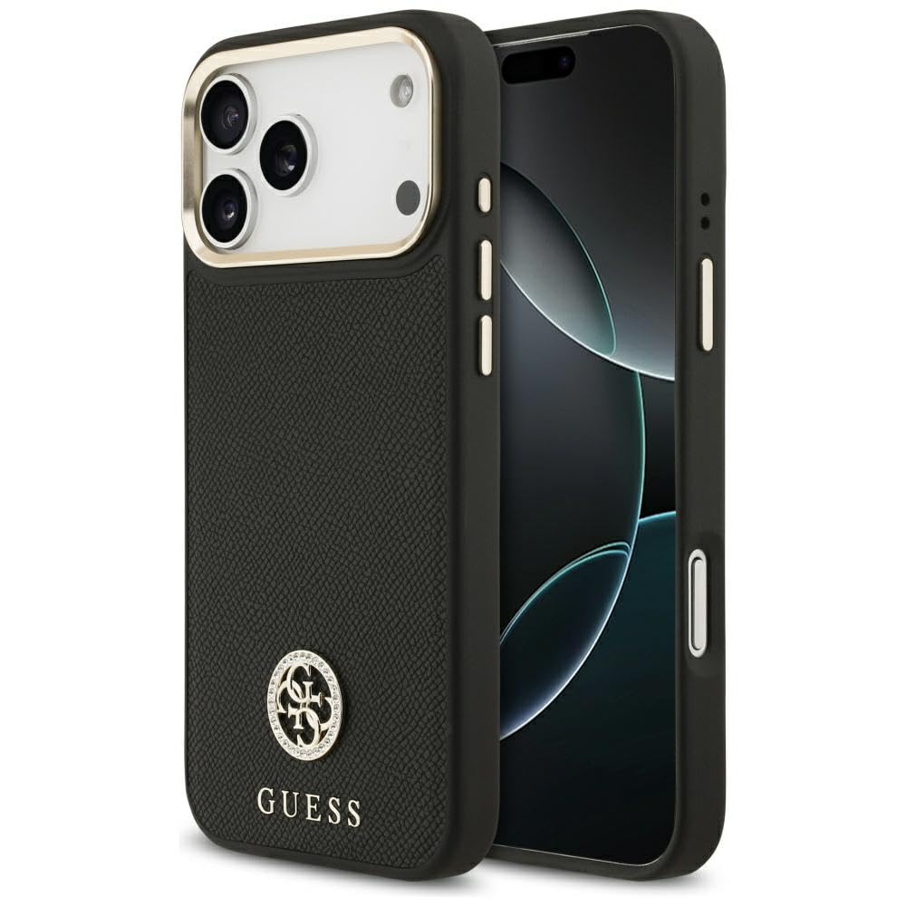 Coque iPhone 17 Pro Max Guess noire compatible MagSafe protection strass - 8
