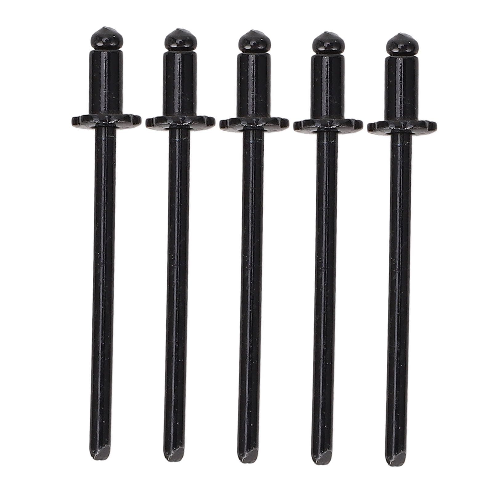 Aluminum Rosette Rivets, High Strength Rustproof Replacement Rivets for AMC VIN DOOR TAG, Suitable for Automotive Trim Tools, Under the Hood, License Plates (Black)