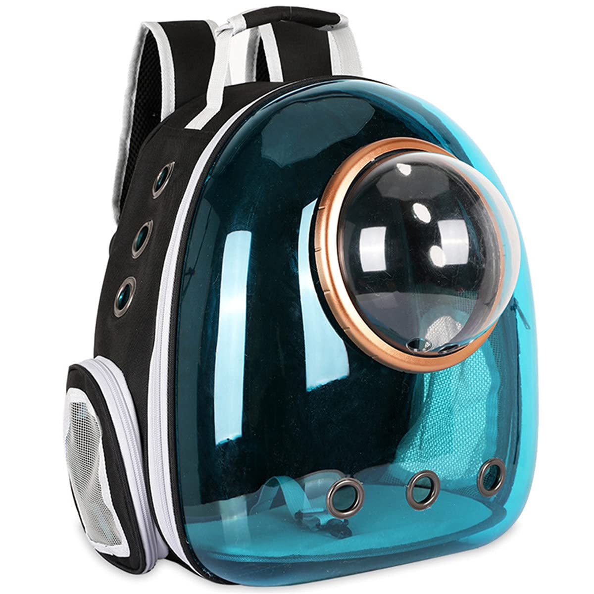 Shiningirl Cat Backpack Carriers Bag Space Capsule Pet Backpack Cat/Dog Window Backpack Pet Carrier Backpack for Puppies Kittens Travel Outdoor (Blue with Cover)