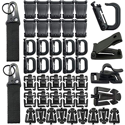 Paquete de 42 accesorios tácticos Molle  para bolsas tácticas  chaleco de mochila