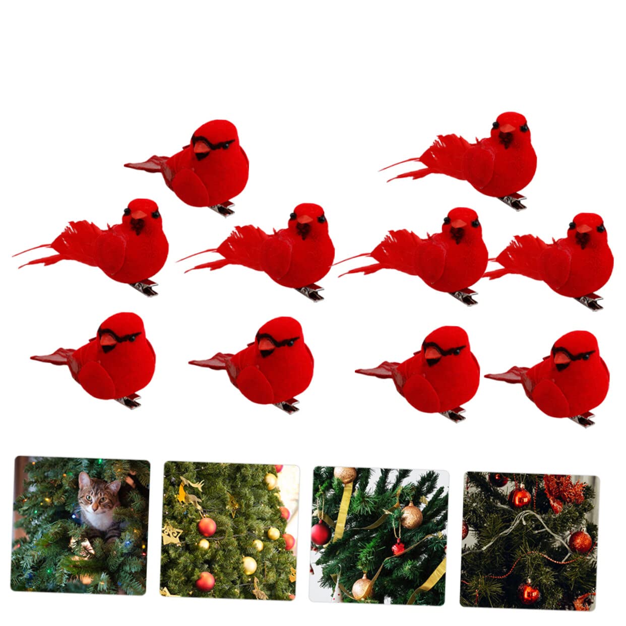FOMIYES Decorazione Natalizia 30 Pz Ciondolo Uccello Rosso Di Natale De Para Guirnaldas Artificiales Para Uccelli Di Natale Ciondolo Artificiale Cardinale Uccello Femmina Schiuma