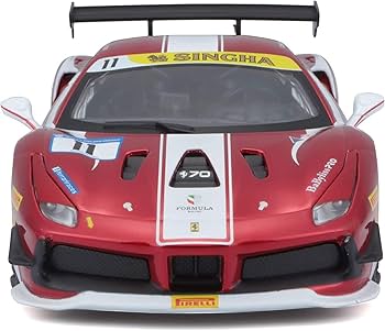 レア　ブラーゴ　burago Ferrari フェラーリ　ミニカー　1/24 ブラーゴ 1/24スケール「フェラーリ488GTB」（レッド）Race